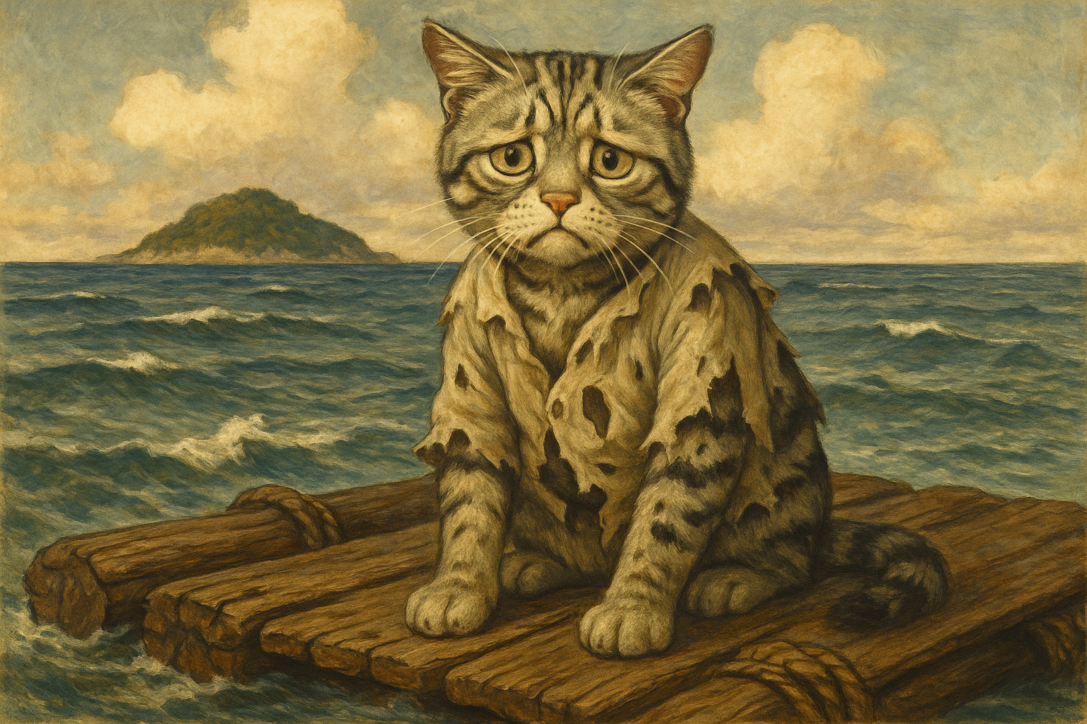 いかだの上のトム