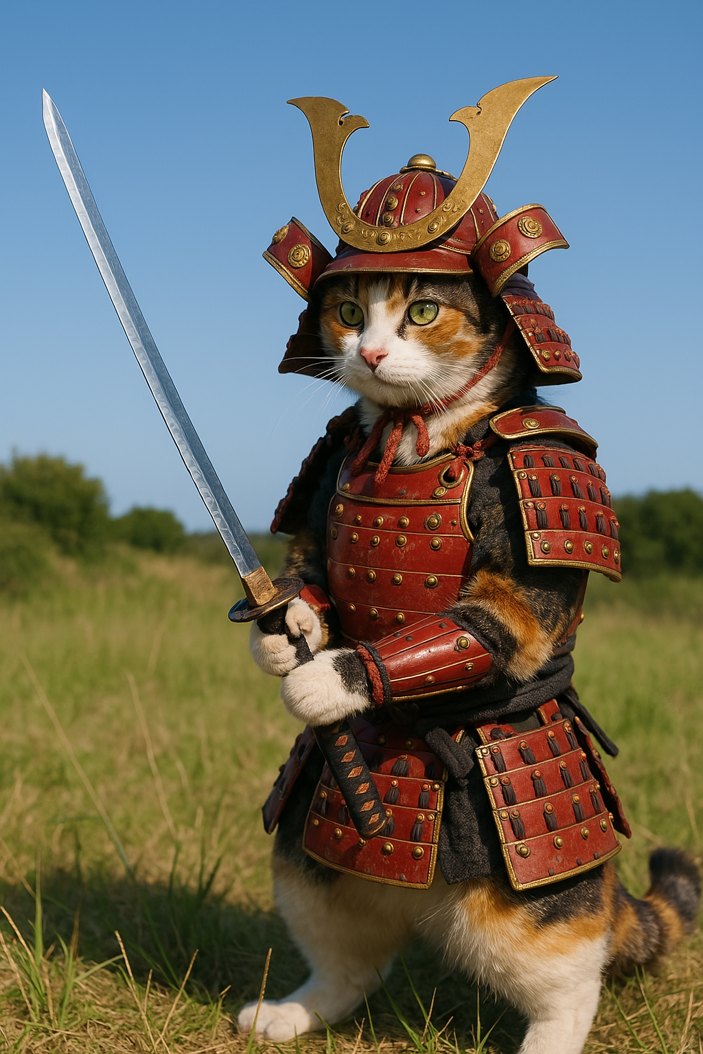 赤備えの三毛猫侍