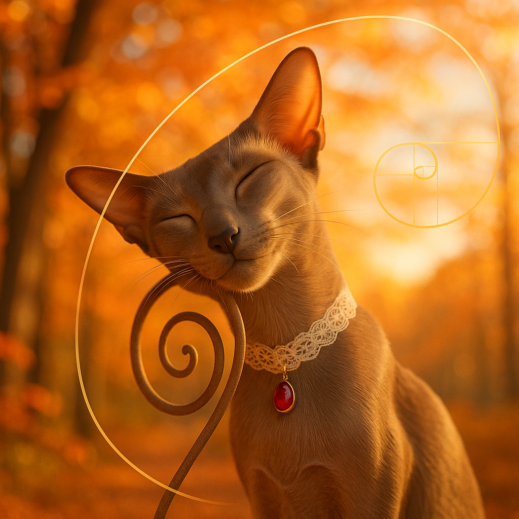 秋色に染まる甘えん坊のオリエンタルショートヘア