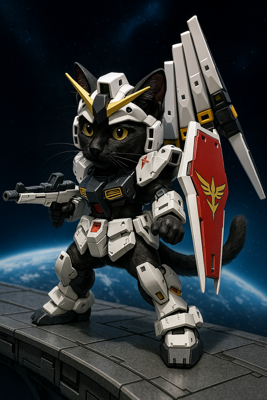 宇宙に舞う漆黒の守護者