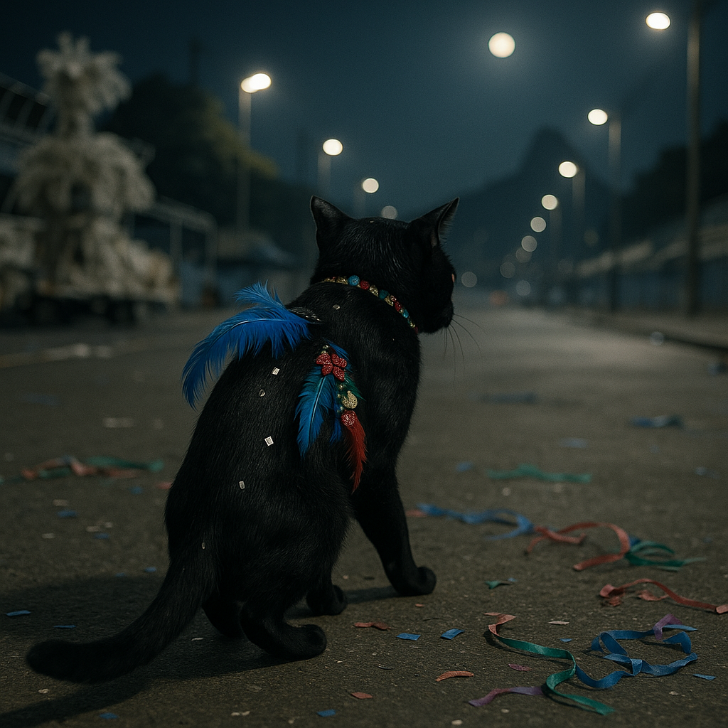 静けさに染まる黒猫の帰り道