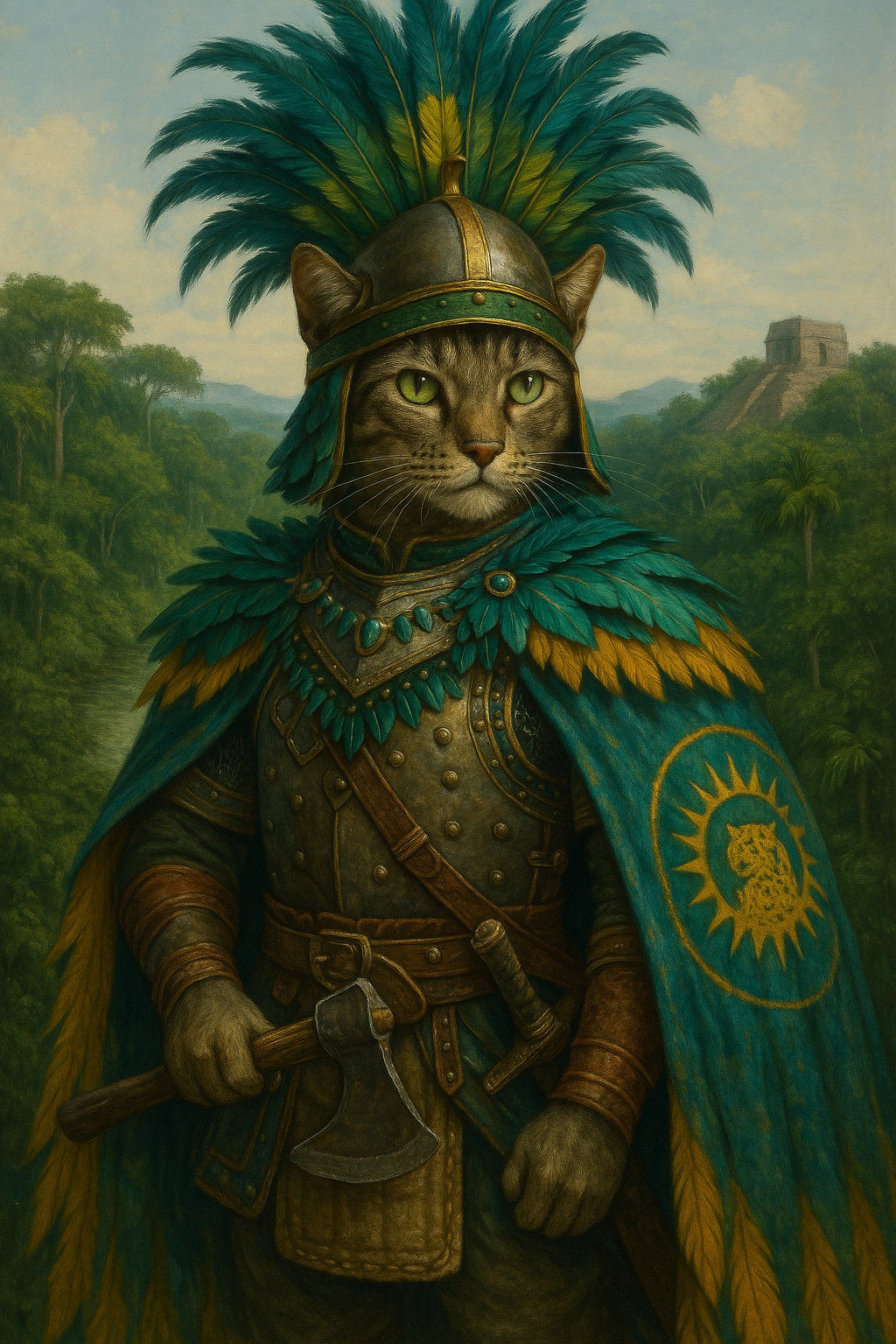 自由の斧を掲げる猫戦士