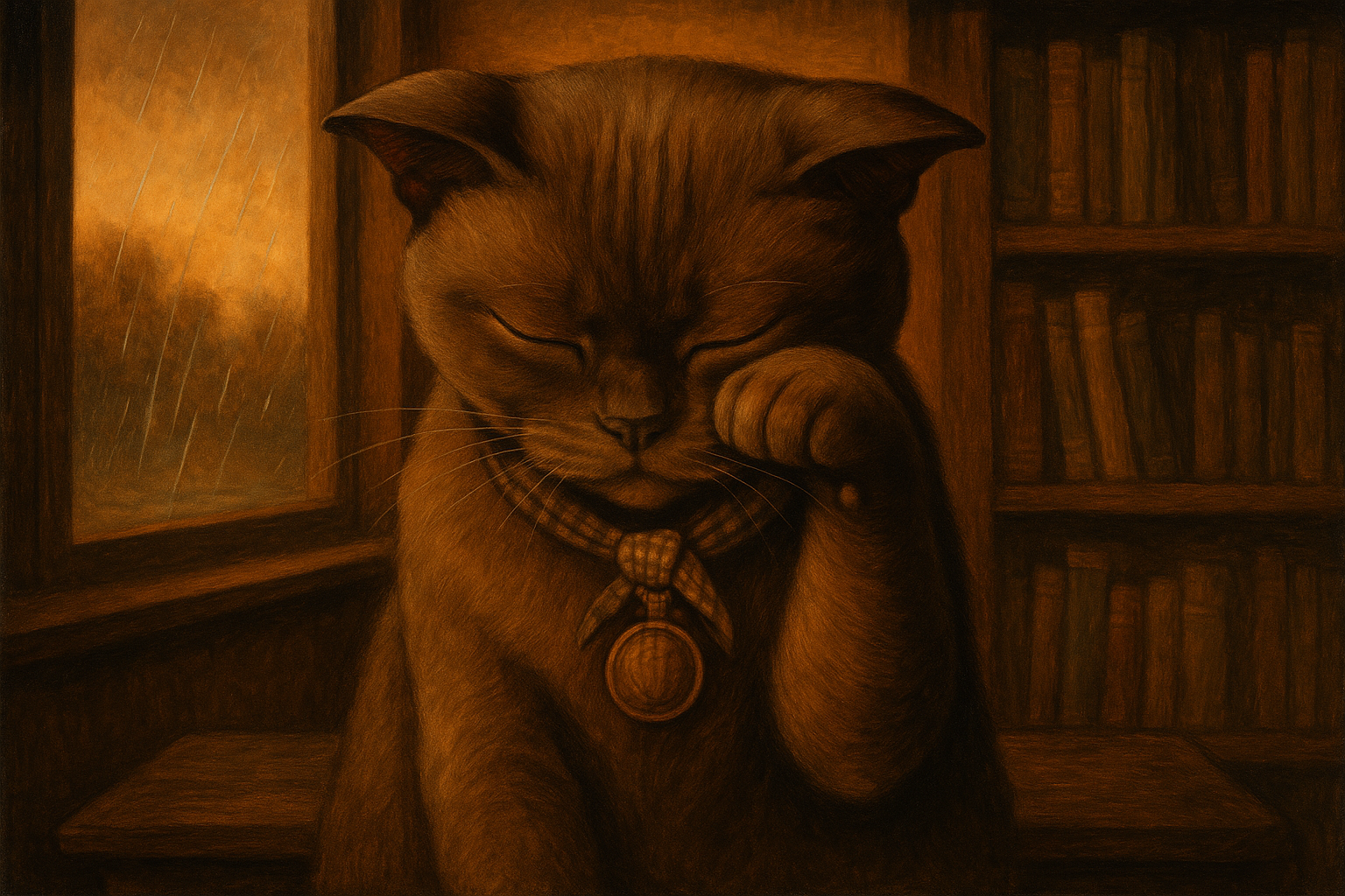 雨音に包まれるバーミーズの午後