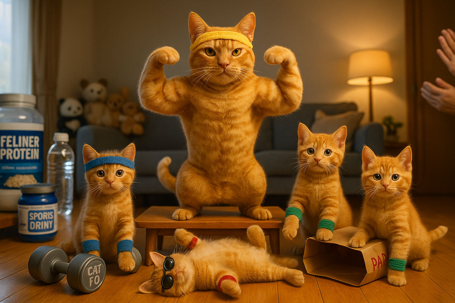 世界ねこ筋肉選手権2025:リビングの覇者たち