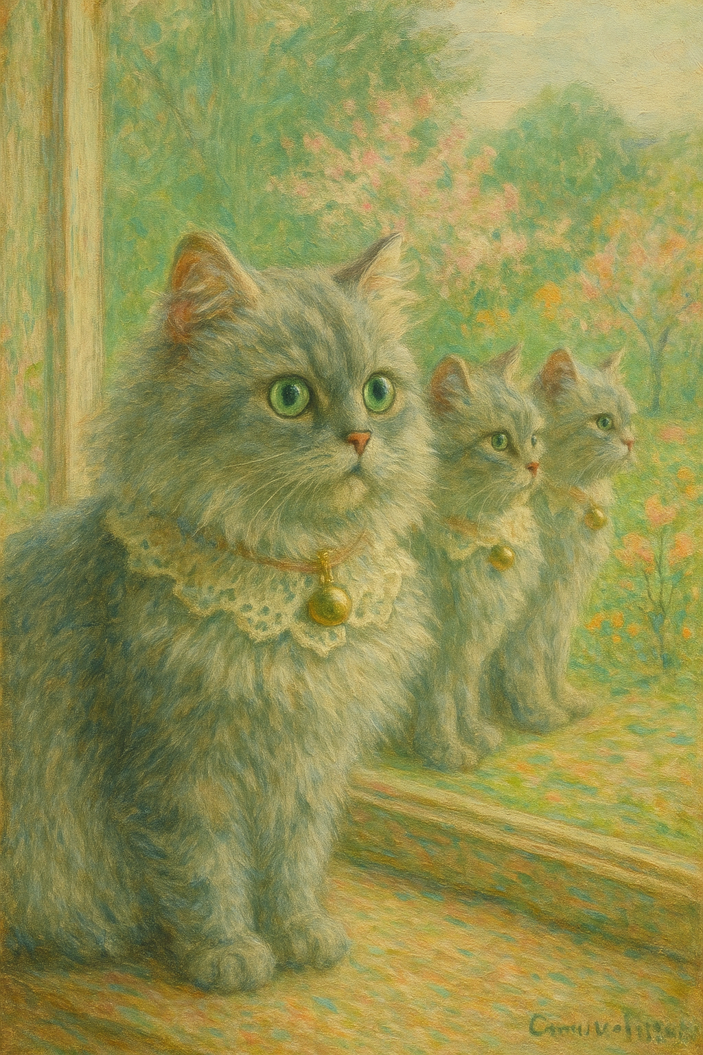 窓辺のベルと春の音