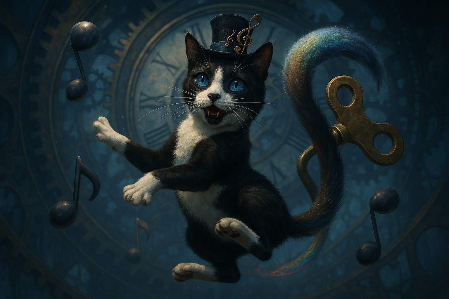 時を巻き戻すオルゴールキャットの幻想ダンス
