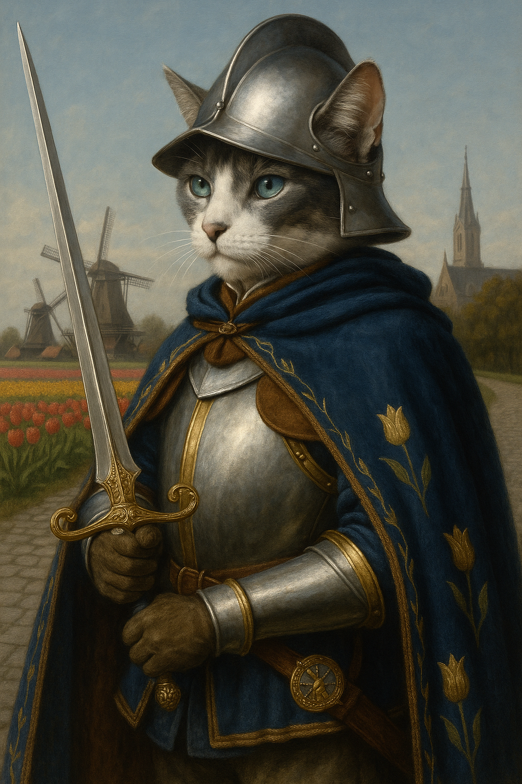 風車の守護者 - オランダの猫騎士