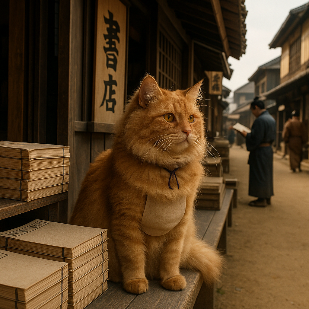 江戸の本屋とふわふわ看板猫