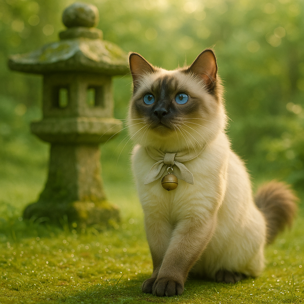 静けさの中のバーマン猫