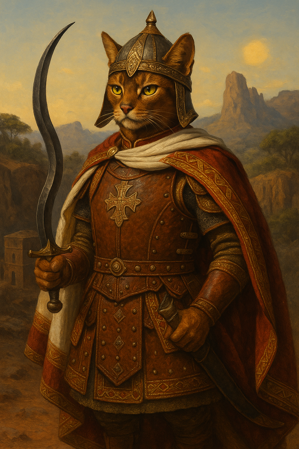 赤土の守護者:ショテールを携えし猫騎士
