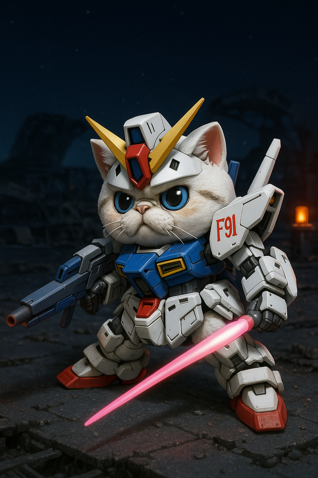 戦場を駆けるエキゾチックキャット・メカ