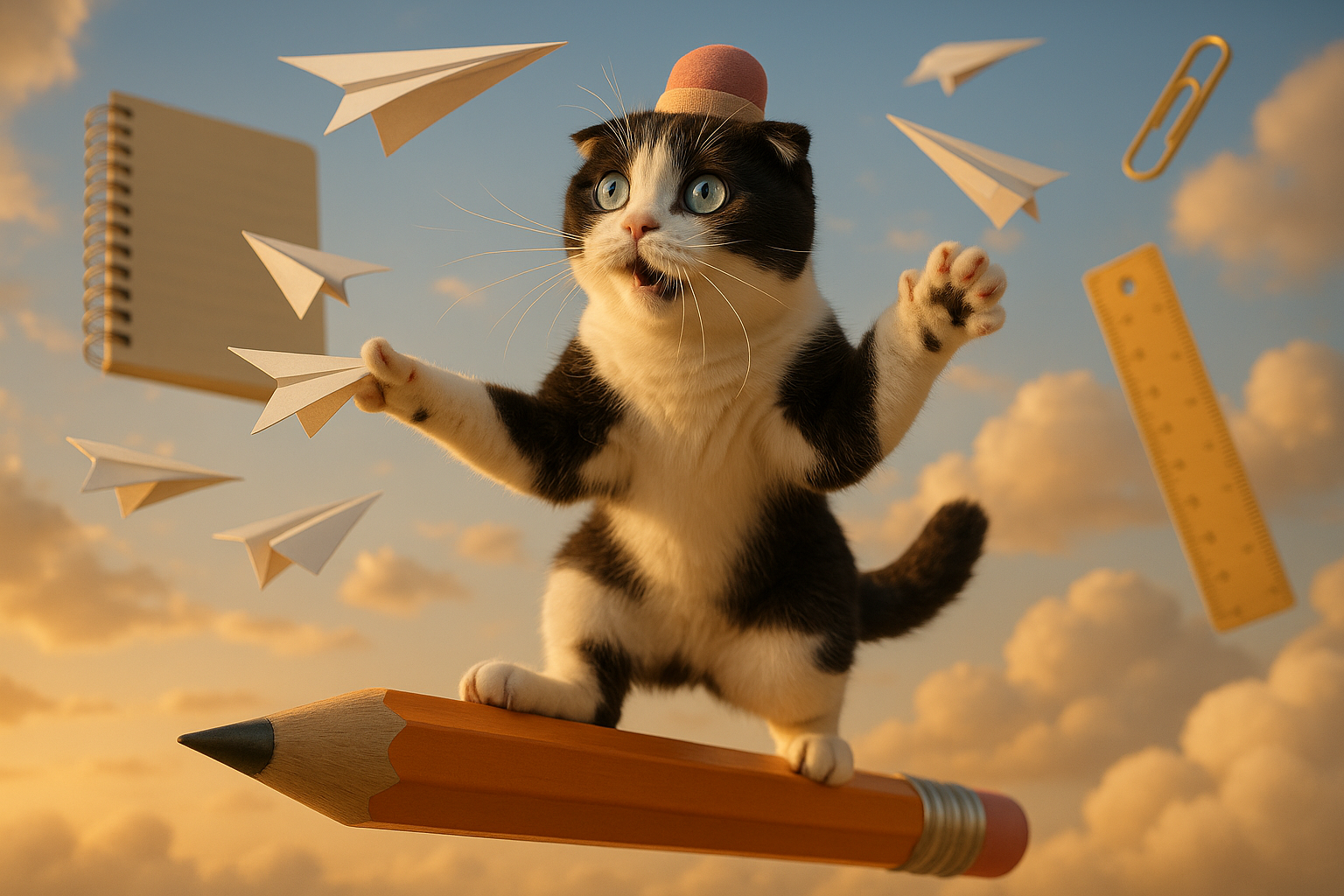 空飛ぶ文房具の王国と猫の指揮者