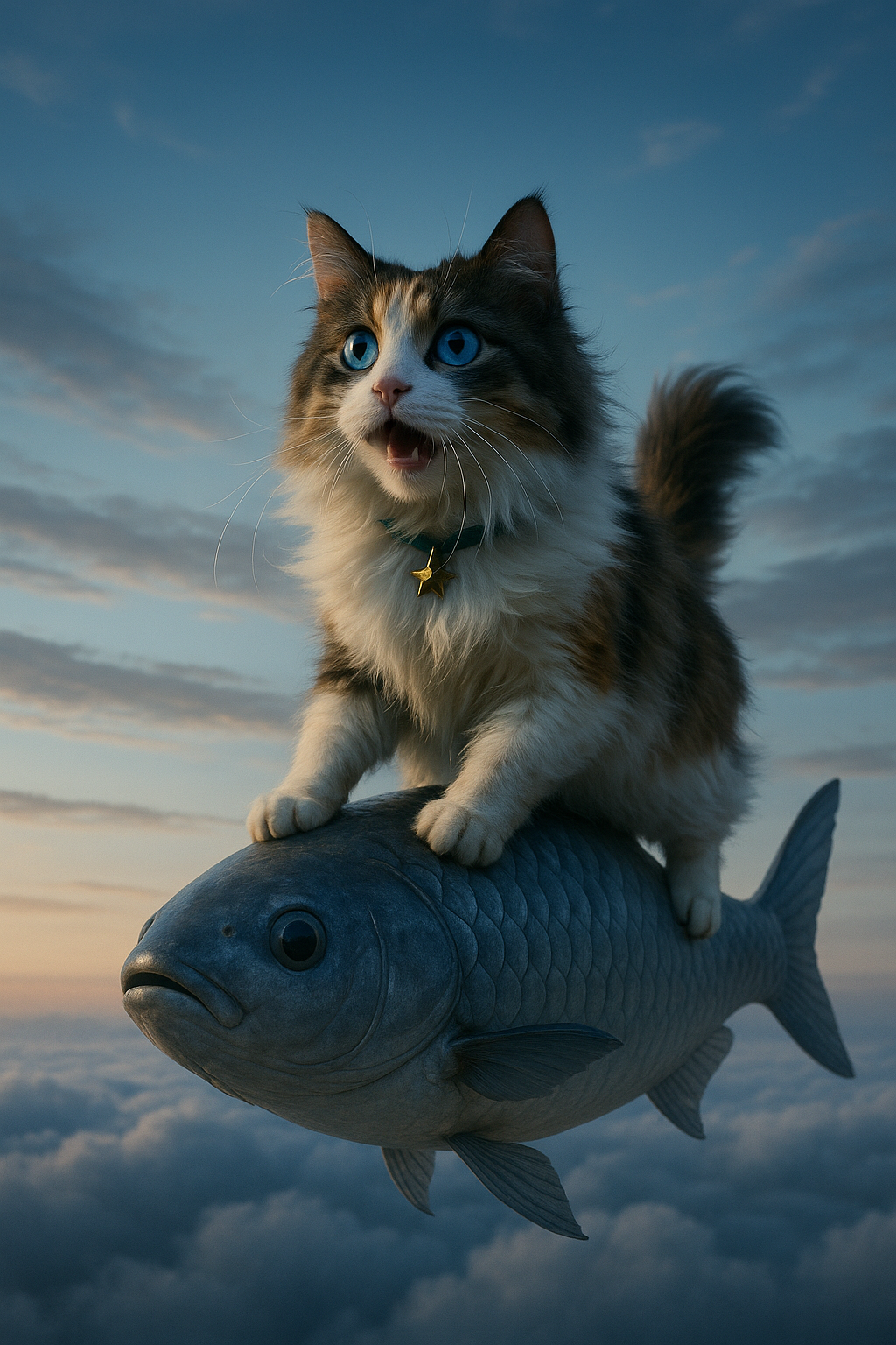 天空の魚風船を駆ける三毛猫冒険譚