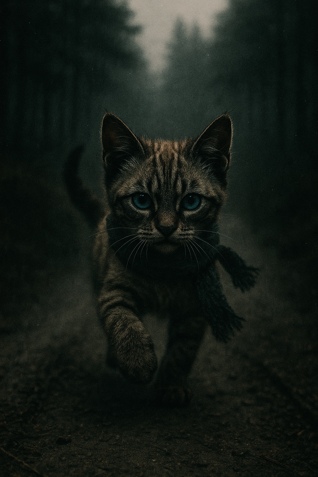 霧深き森を駆ける仔猫