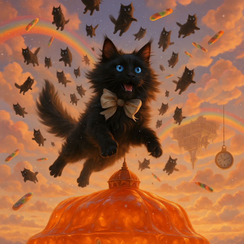 ゼリー宮殿と空飛ぶ分身魔法猫