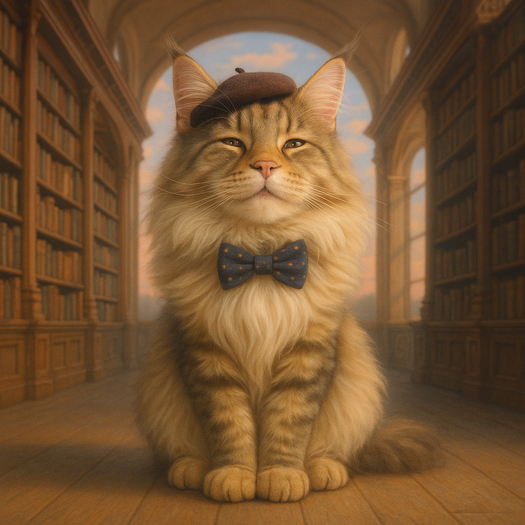 夢見る図書館の紳士猫