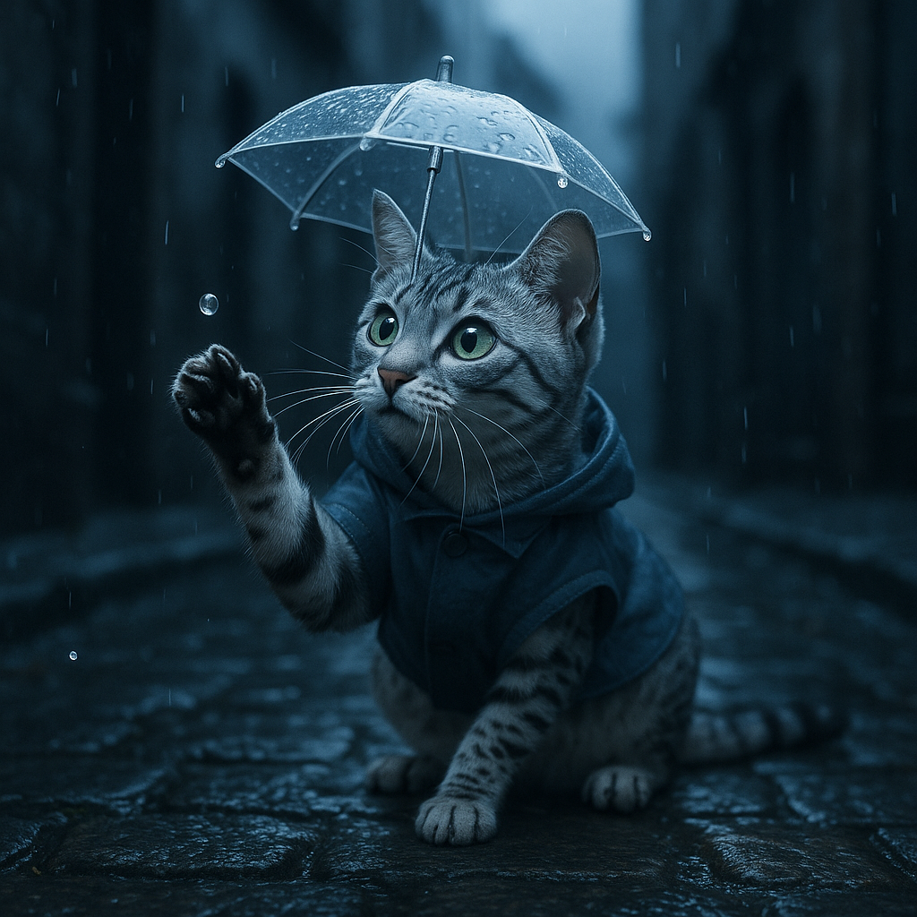 雨の中の戯れ - エジプシャンマウの神秘的なひととき