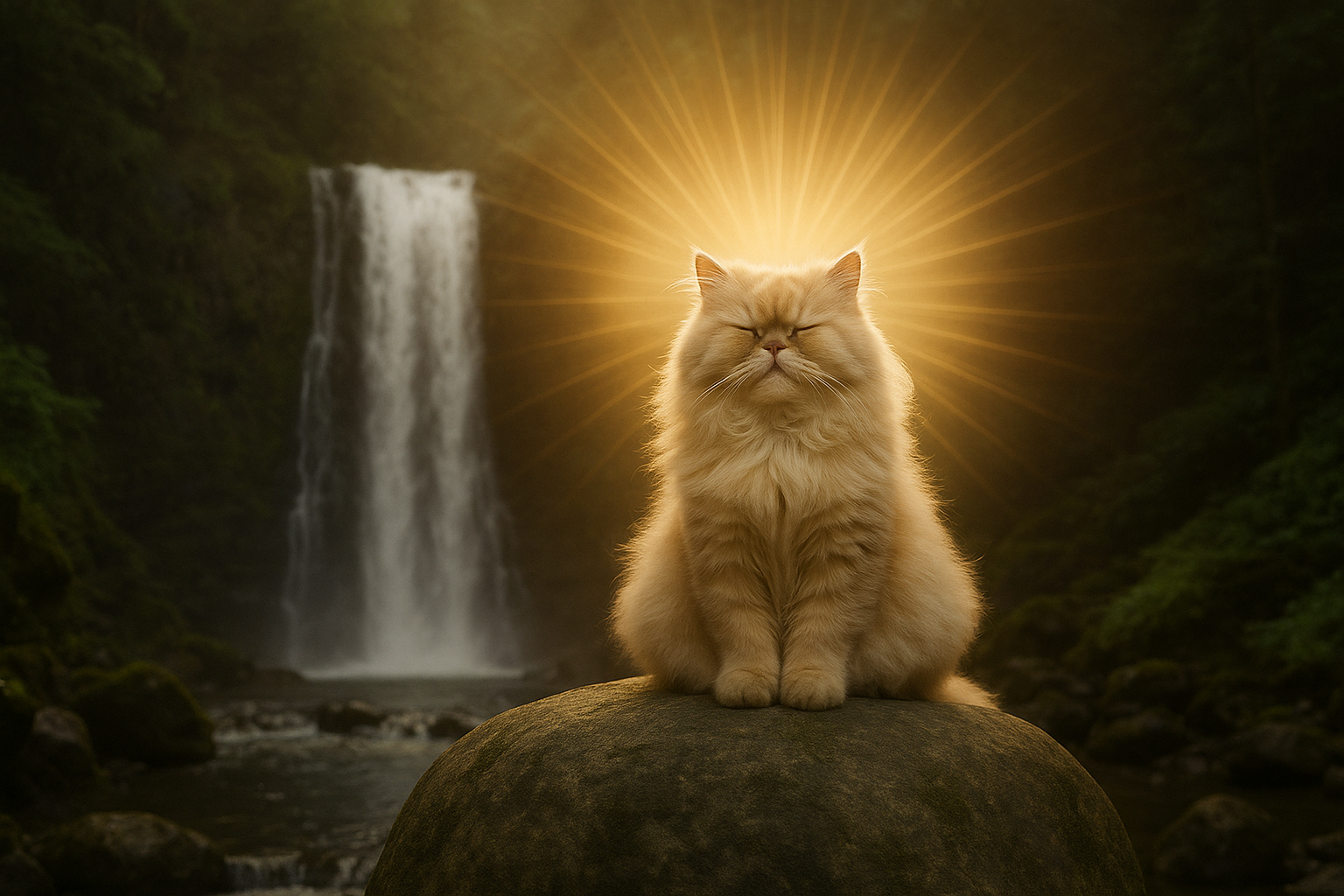 滝のほとりの光の導師ペルシャ