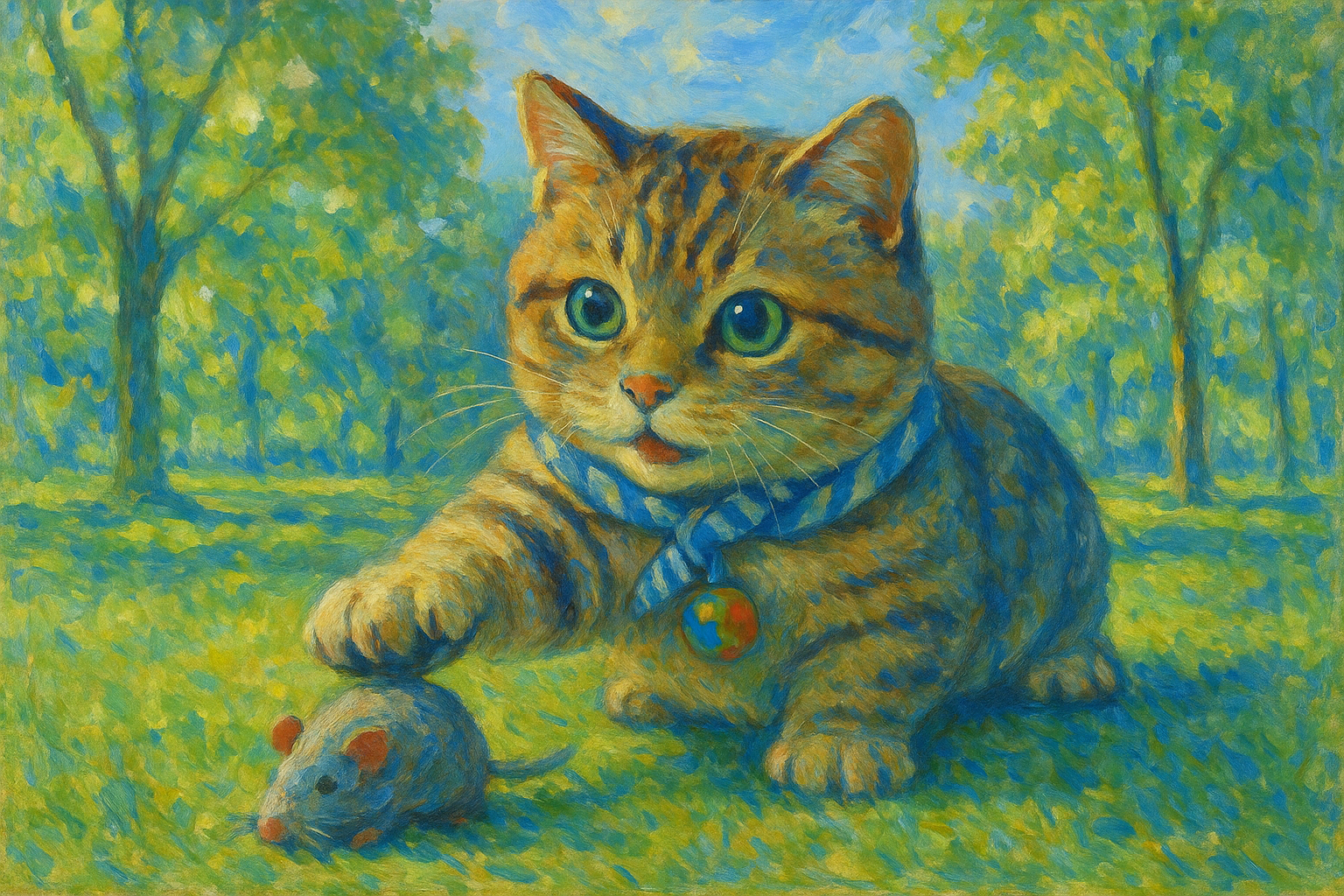 マンチくんとネズミのおもちゃ