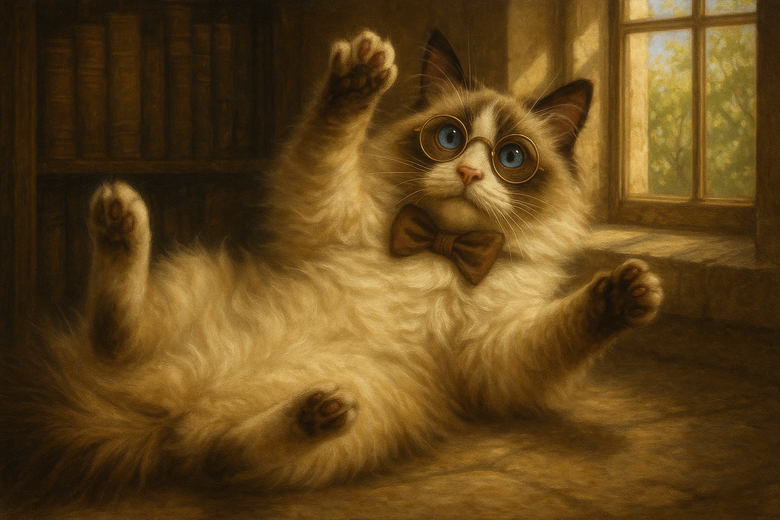 しあわせ図書館のラグドールくん