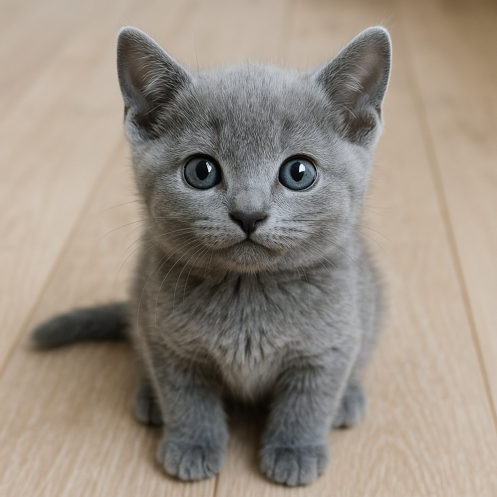 静けさの中のまなざし 〜ロシアンブルーのちびねこルナ〜