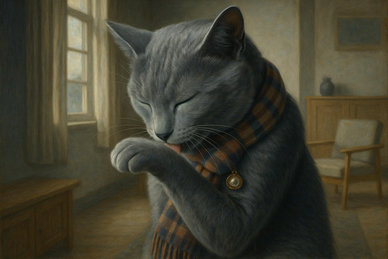 ロシアンくんの冬の朝じたく