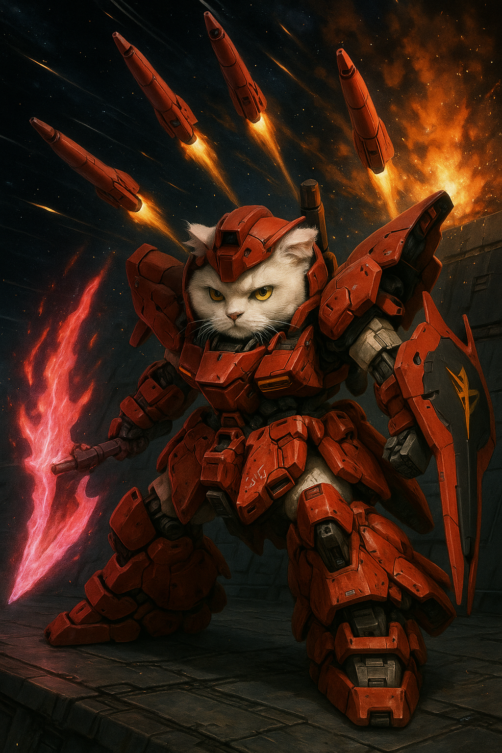 宇宙を切り裂く、白き戦士の咆哮