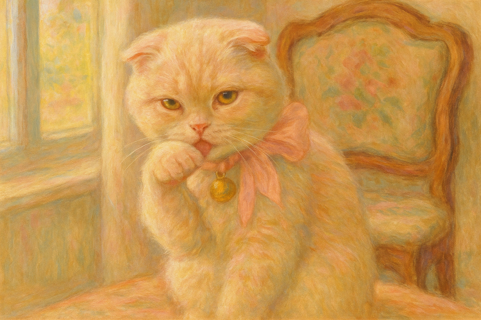 春の日差しと甘えん坊の猫