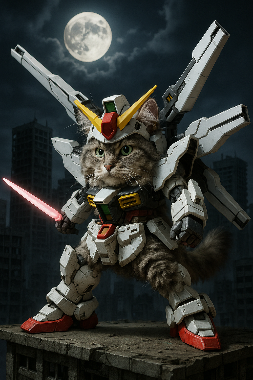 月下のメカニャイト、立つ!