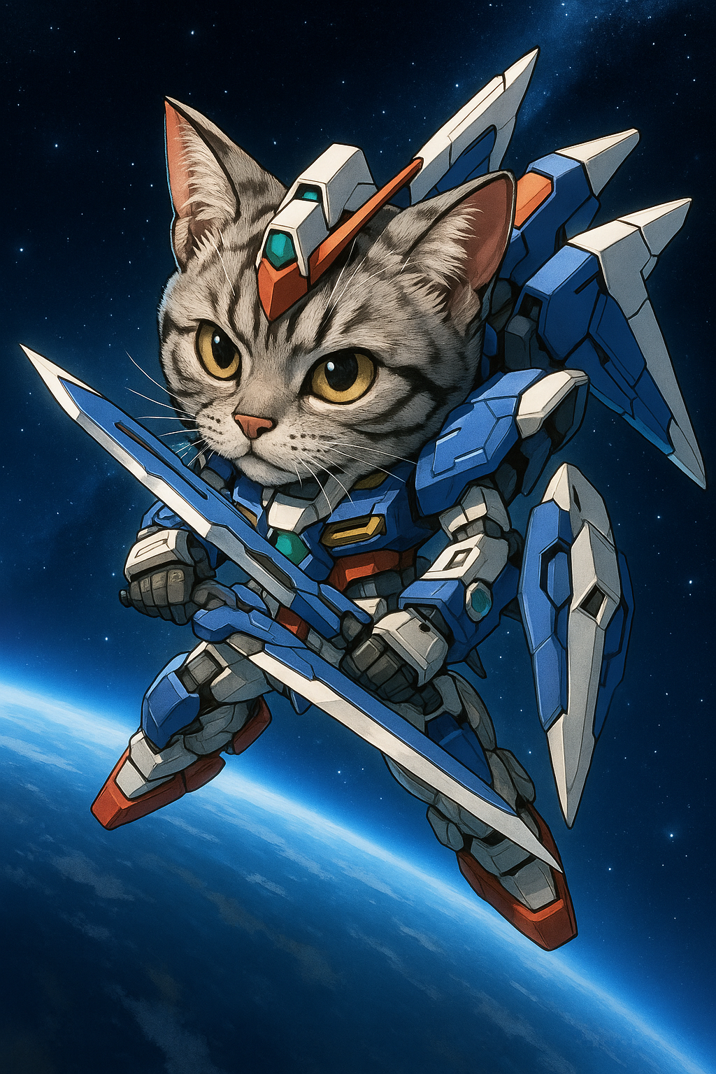 宙を裂く二刀の猫戦士