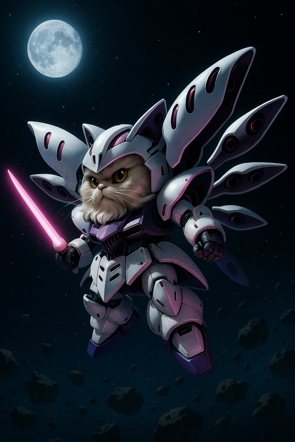 宇宙に舞うペルシャキャット・ウォリアー