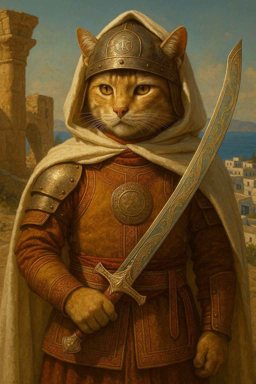 地中海の風をまとうチュニジア猫騎士