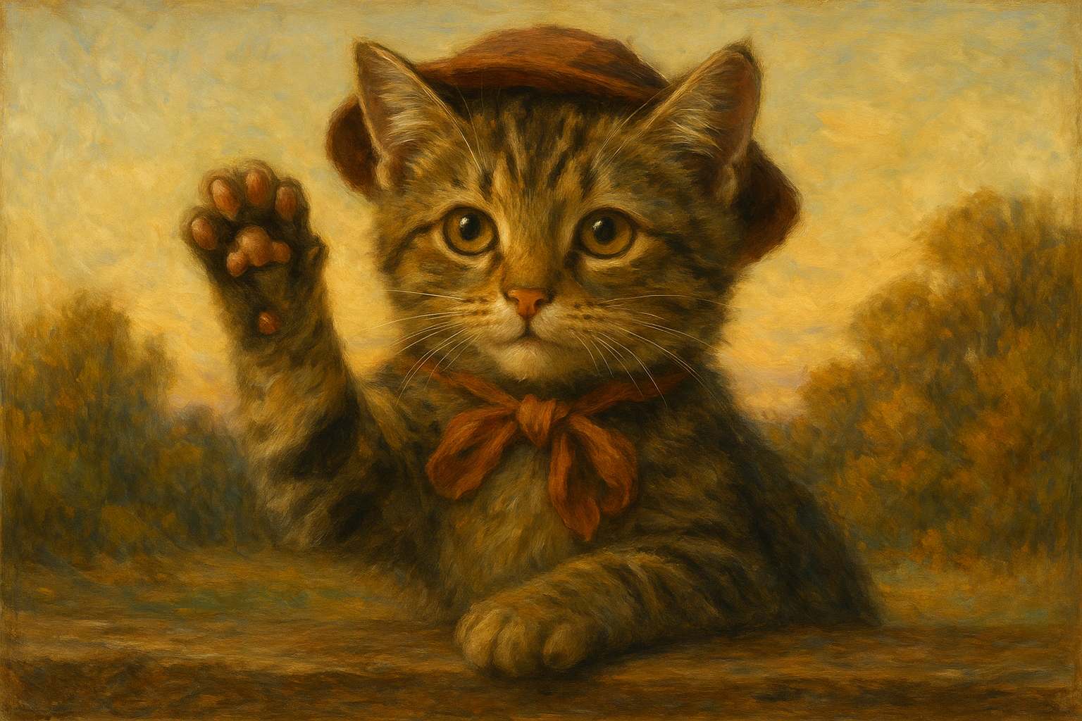 ぼうしをかぶったこんにちは