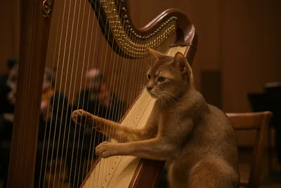 ハープの調べとアビシニアンのしっぽ