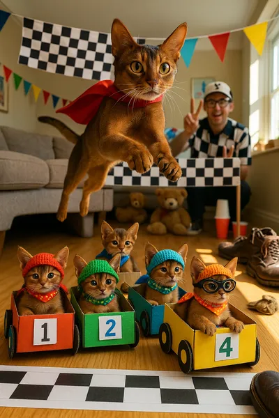 ねこ世界カーレース選手権2025:ゴールへジャンプ!