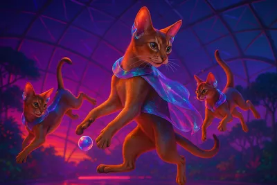 銀河ドームで舞うアビシニアン・スピンシスターズ