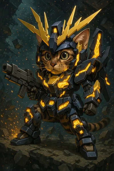 黄金装甲のベンガルキャット、宇宙の戦場へ