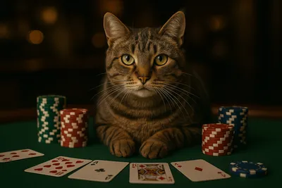 ポーカーテーブルの王者、猫のキャッシュ