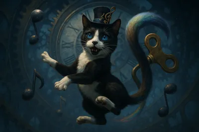 時を巻き戻すオルゴールキャットの幻想ダンス