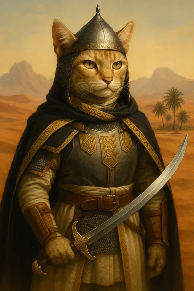 砂漠の誇り - サウジアラビアの猫騎士