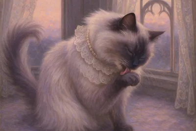 夢見るヒマラヤン、窓辺のひととき