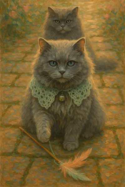 春の庭でちょいちょい