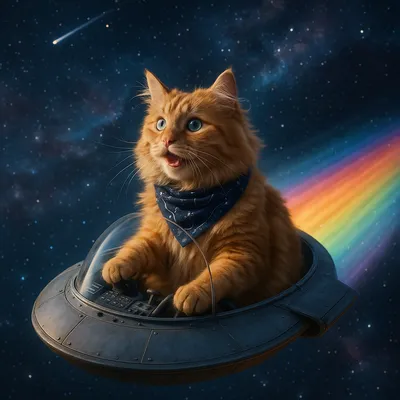 銀河を駆ける虹色の宇宙船キャット
