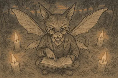 夕暮れ森の翼猫先生、読書サークル開講!