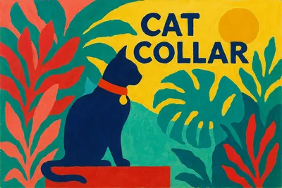 南国の光と遊ぶ、カラフルな首輪