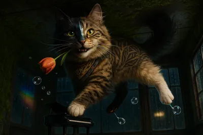 真夜中の謎猫と天井ピアニスト