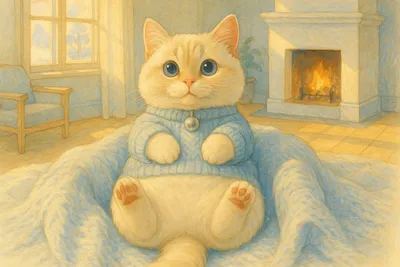 毛布の上でくつろぐマンチカン