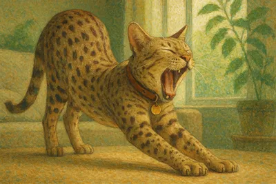 春の朝のオシキャット