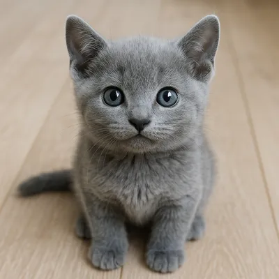 静けさの中のまなざし 〜ロシアンブルーのちびねこルナ〜