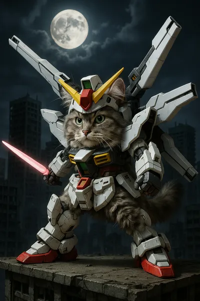 月下のメカニャイト、立つ！